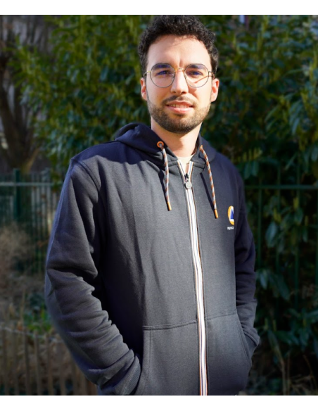 Sweat à capuche zippé